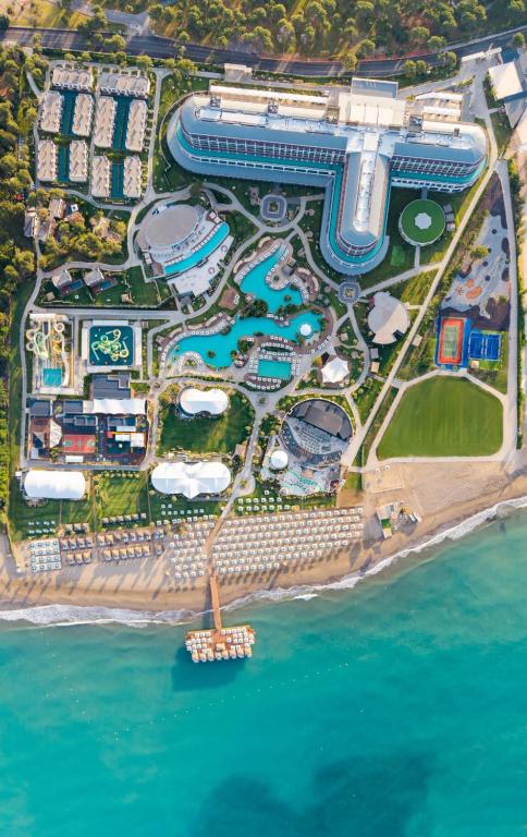 an aerial view of a resort on the beach at Ethno Belek in Belek