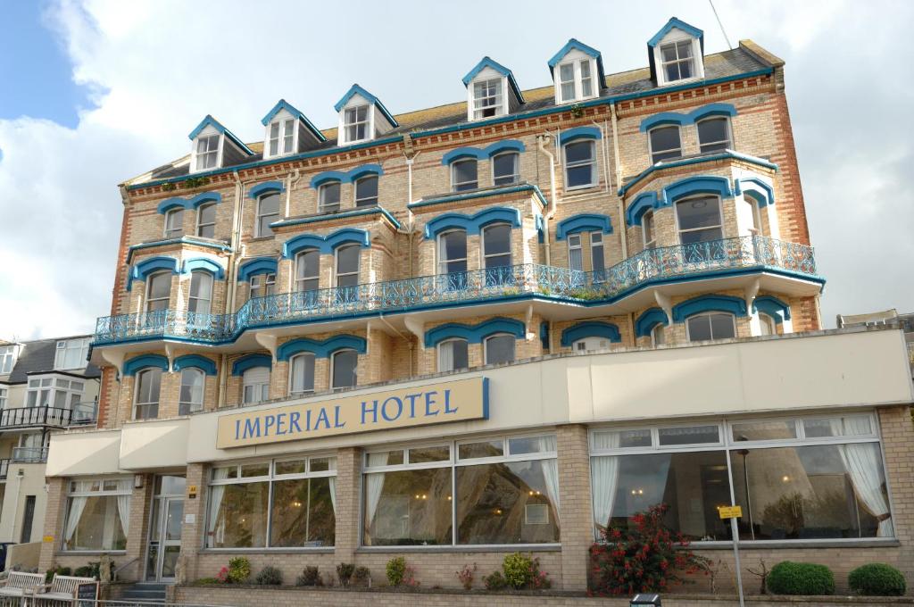 a large building with a sign that reads imperial hotel at Imperial Hotel in Ilfracombe