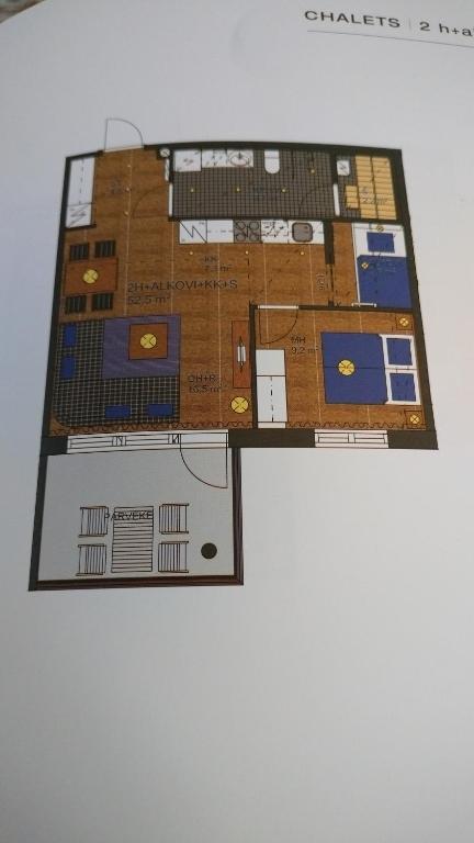a drawing of a floor plan of a building at Kaksio Kivitipun lähellä in Lappajärvi
