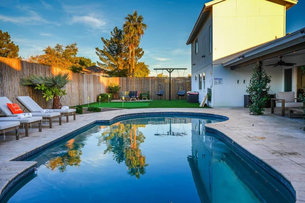 a swimming pool in the backyard of a house at Citrus Grove in Mesa