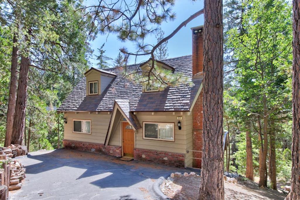 a house in the middle of the forest at Dancing Bear Chalet in Lake Arrowhead