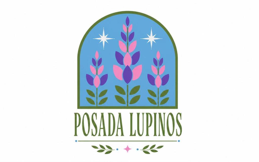 a logo for a church with a window and the words pagoolia litups at Hostal Posada Lupinos in Punta Arenas