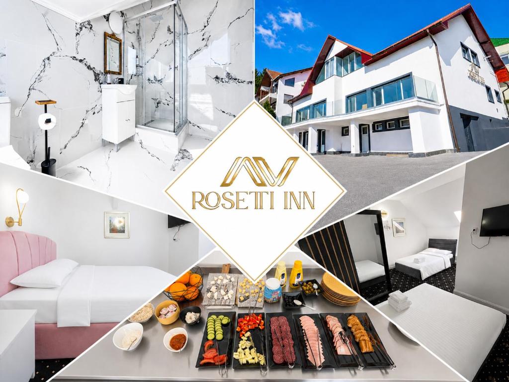 a collage of photos of a living room and a house at Rosetti Inn in Cluj-Napoca