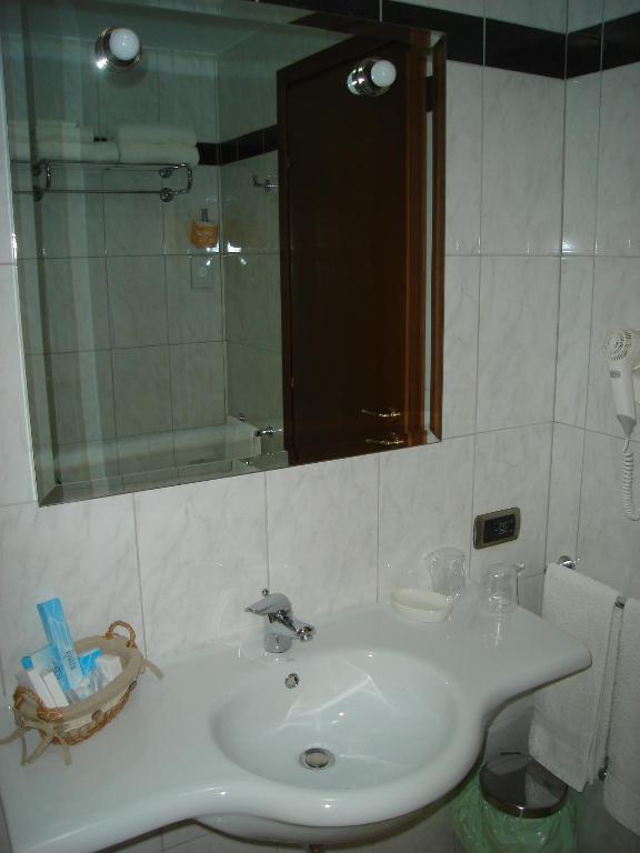 Koupelna v ubytování Hotel Le Palme