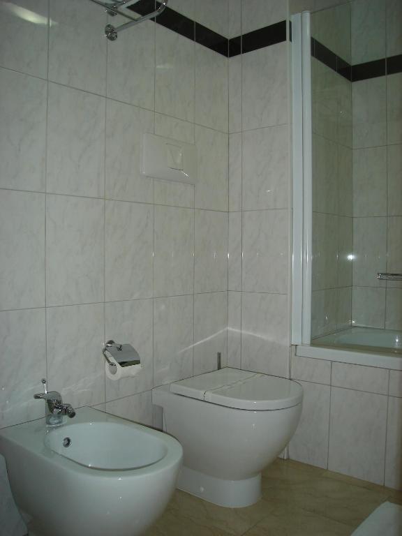 Koupelna v ubytování Hotel Le Palme