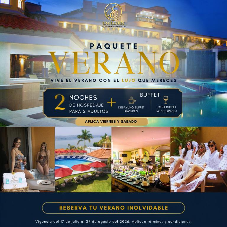 a flyer for a vacation at a resort at Excelaris Grand Resort Conventions & Spa in Tequesquitengo
