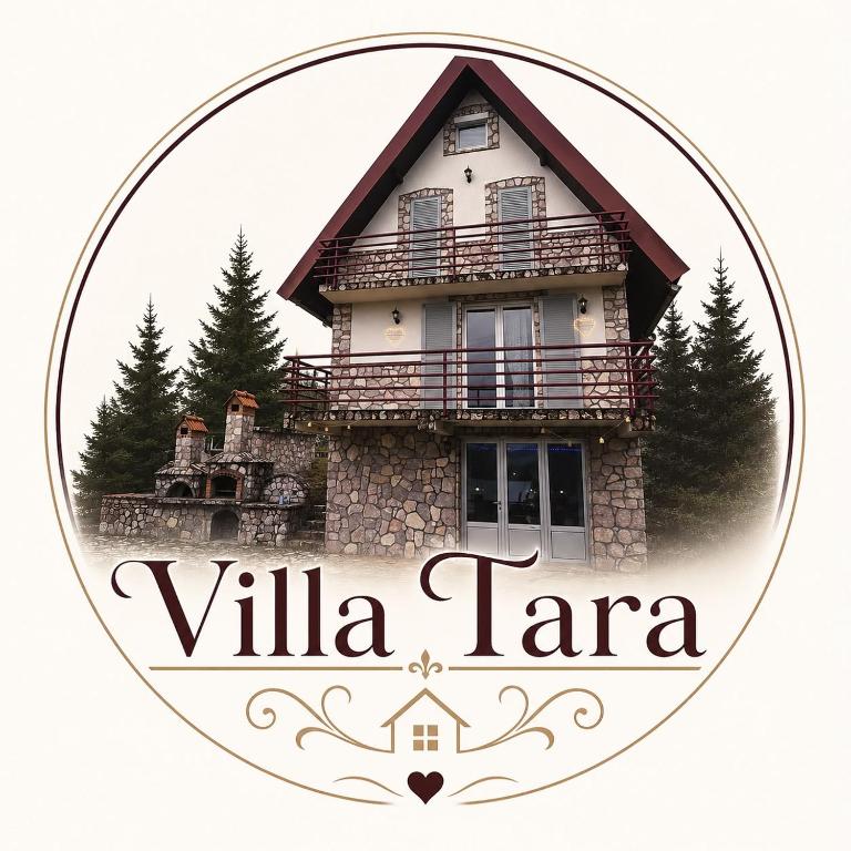 a picture of a house with the words villa tara at Villa Tara in Gostivar