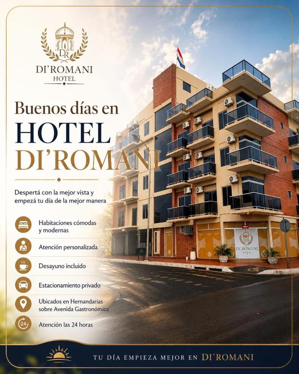 a flyer for a hotel durham at Hotel Diromani in Hernandarias