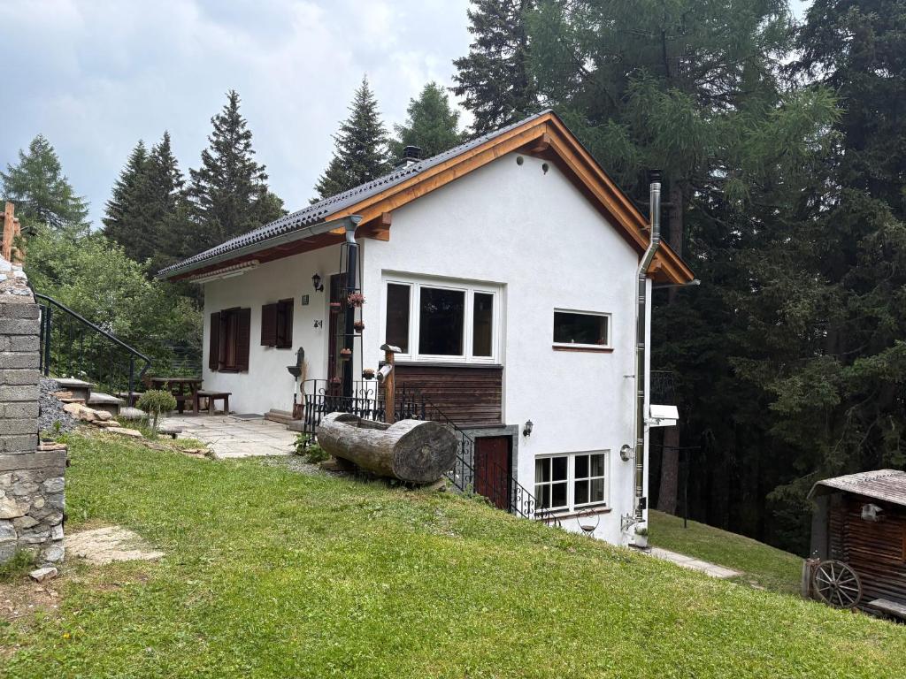 a house on a hill with a tree at Bergchalet Zirbenzapfen in Judenburg