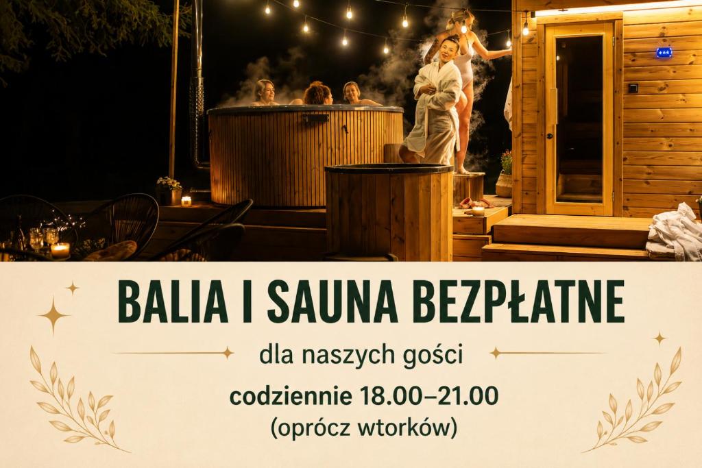 a sign that reads balala i samiya beehive with a woman standing at Willa Marianna in Lądek-Zdrój