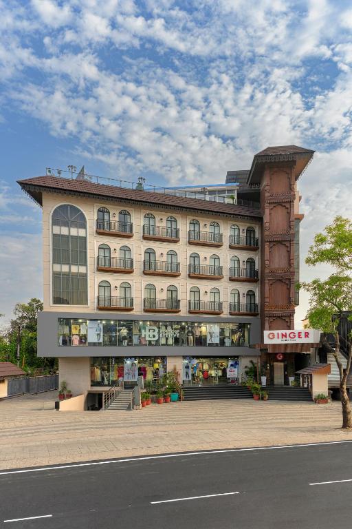 a building on the side of a street at Ginger Rishikesh, Dehradun Road in Rishīkesh