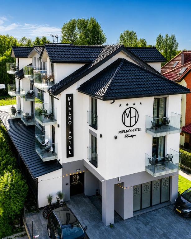 an aerial view of the meritage resort and spa building at Mielno Hotel Boutique in Mielno