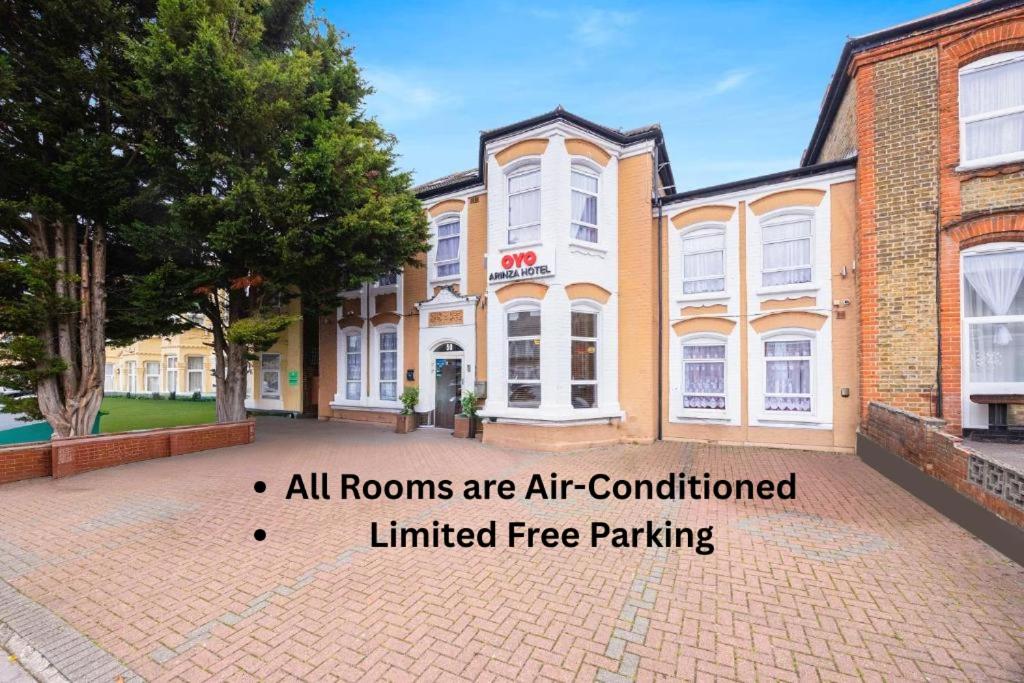 an all rooms are air conditioned limited free parking in a building at Arinza Hotel, London Ilford in Ilford