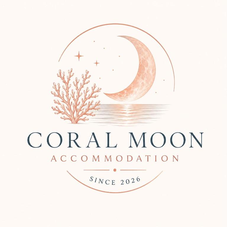 a logo for coral moon accomodation at Coral Moon in Trincomalee