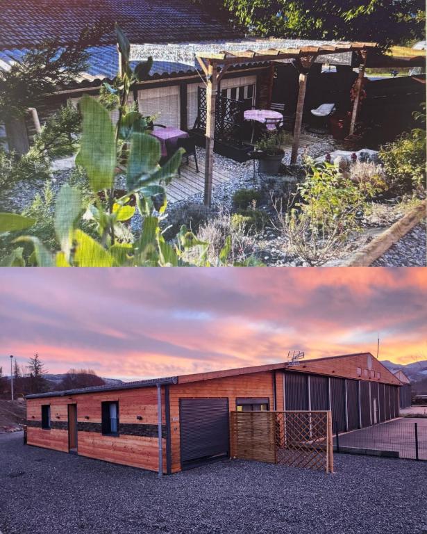 a house before and after being remodeled at La Palissandre in Tallard