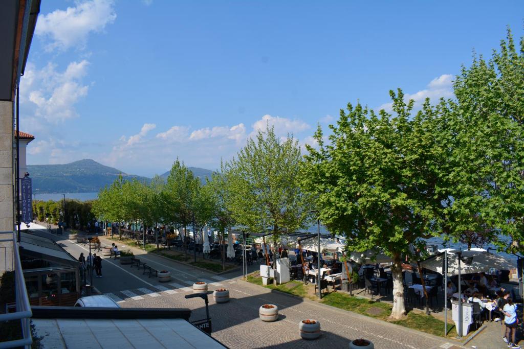 a view of a city with mountains in the background at Camelia in Arona