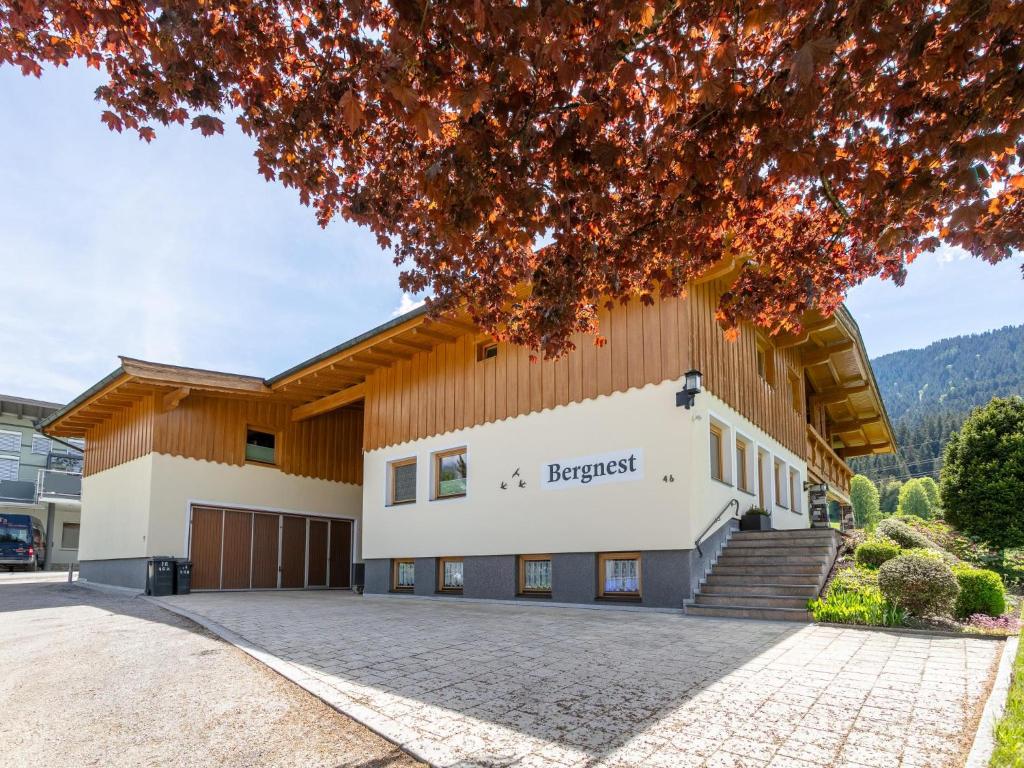 an exterior view of the front of a building at Das Bergnest Heimatblick in Söll