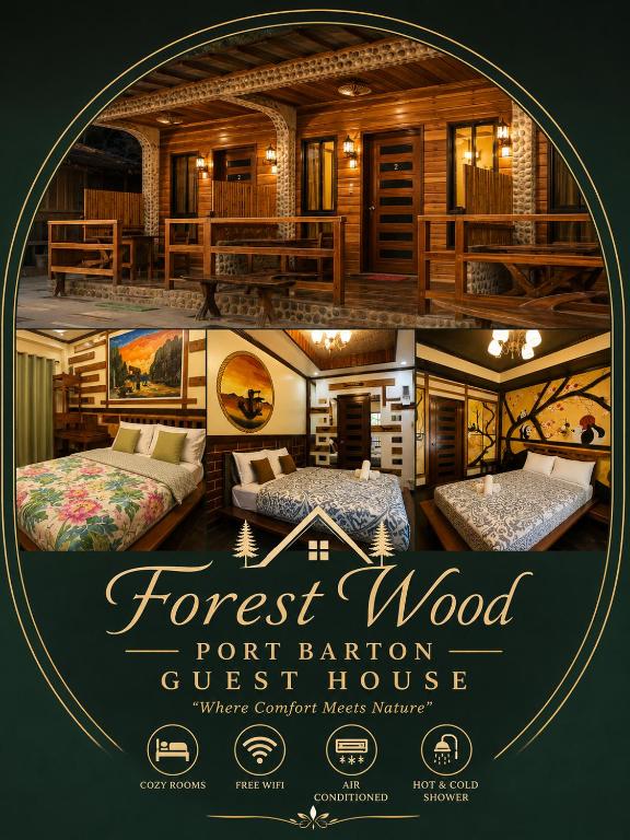 a flyer for a forest woodfficiency guest house at Forest wood-Port Barton in San Vicente