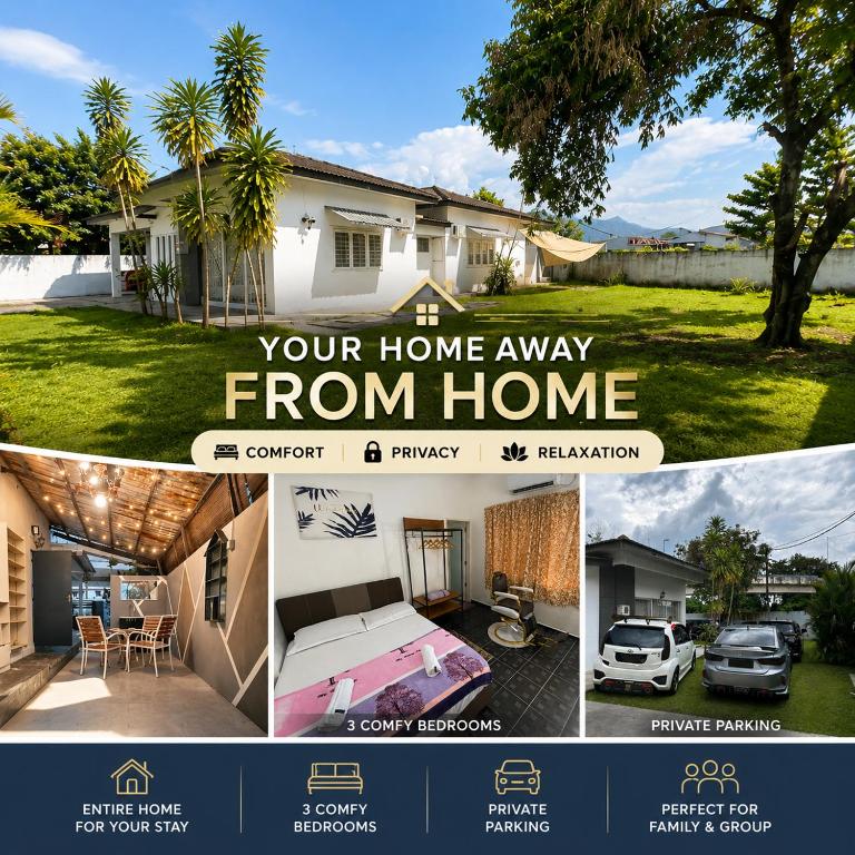 a collage of three pictures of a house at Bergstein Taiping in Taiping