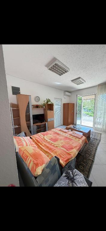 a bedroom with a large bed in a room at Miković Apartments in Herceg-Novi