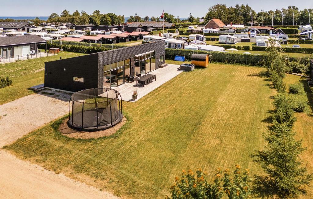 an aerial view of a house with a large yard at Gorgeous Home In Odder With Wifi in Odder