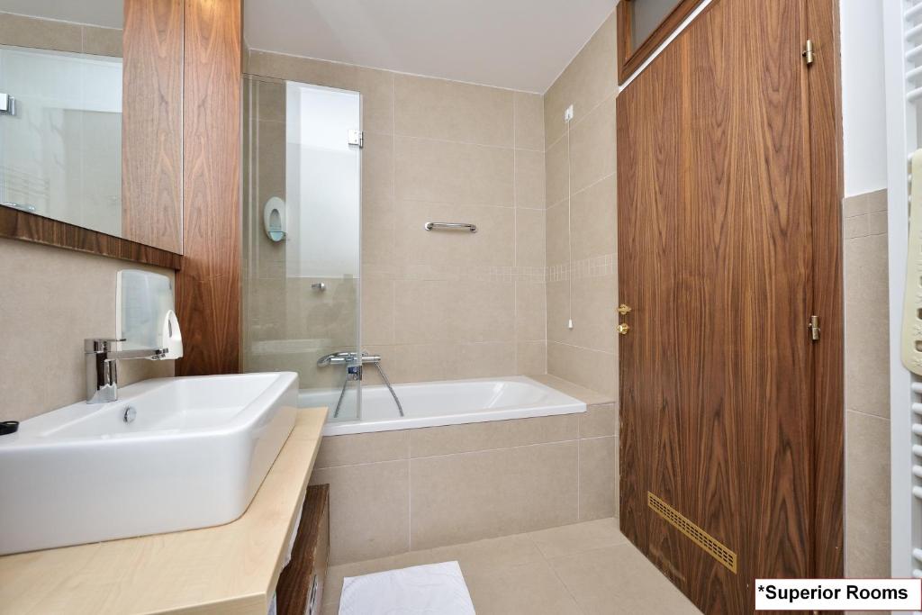 Koupelna v ubytování Hotel Joso