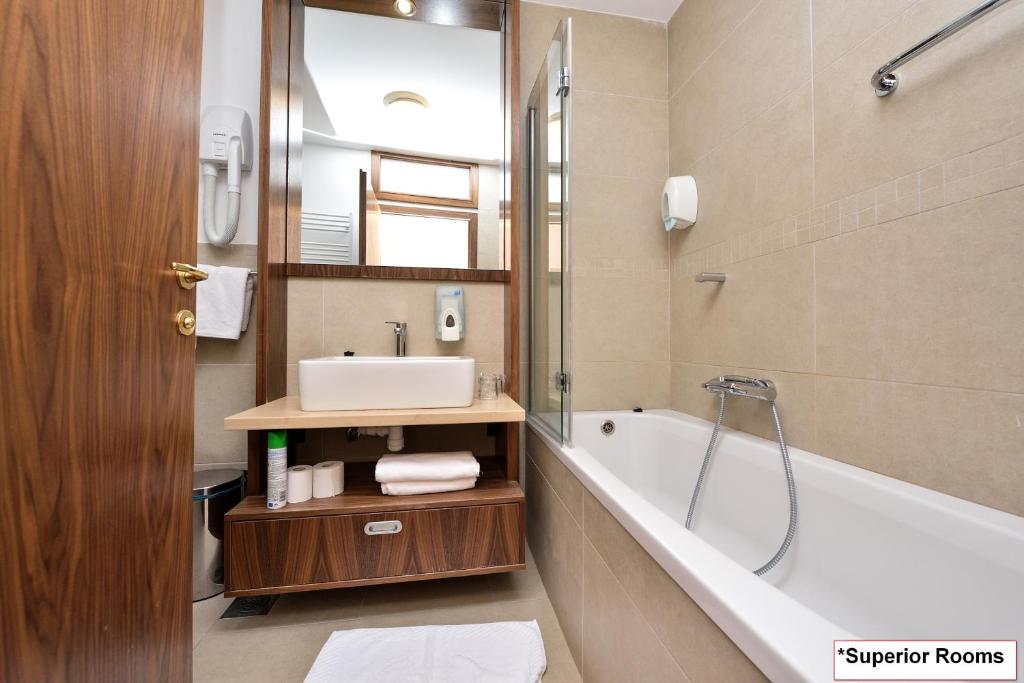 Koupelna v ubytování Hotel Joso