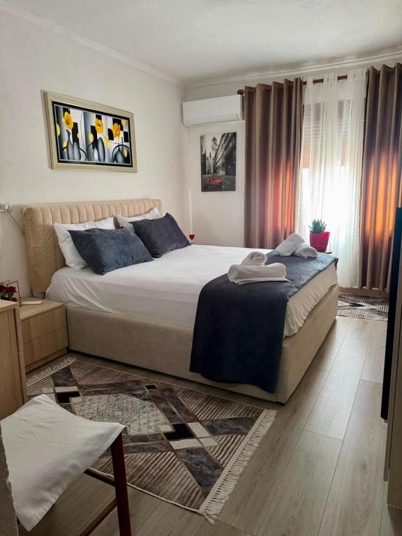 a bedroom with two beds in a room at Flat in Leskovik in Leskovik