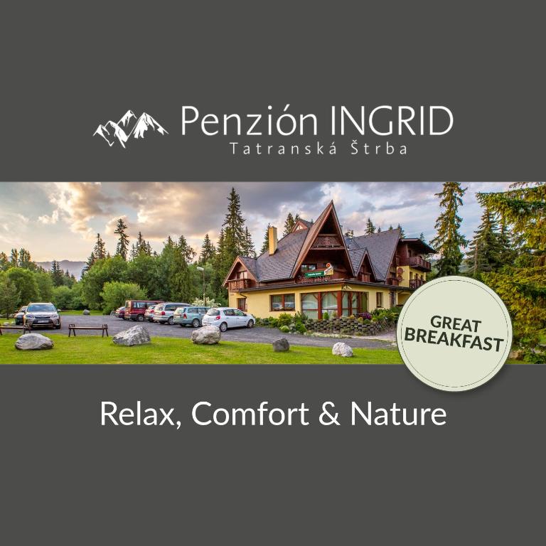 a picture of a house with a sign that reads pavilion imperial tatami at Penzión Ingrid in Štrbské Pleso