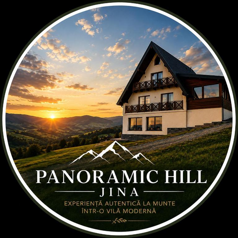 a poster of a house on top of a hill at Panoramic Hill Jina in Jina