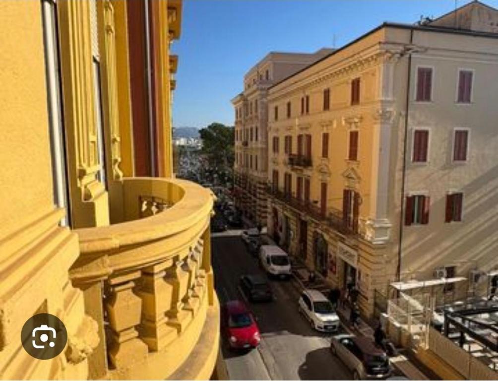 a view of a city street from a balcony at Casa mediterranea in Formia