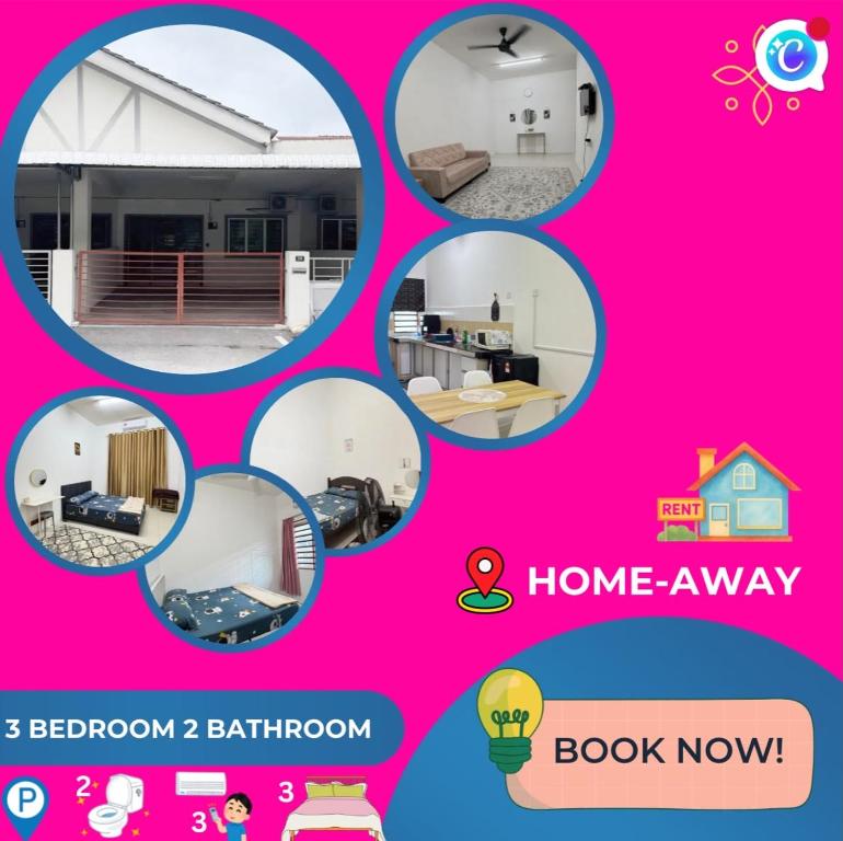 a collage of photos of a house at Home-Away Homestay in Gerik