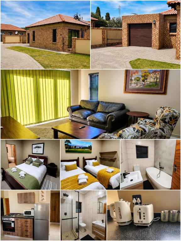 a collage of different pictures of a house at Lloyds - 6 in Ermelo