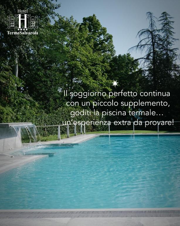 a picture of a pool of water with a quote at Hotel Terme Salvarola in Sassuolo