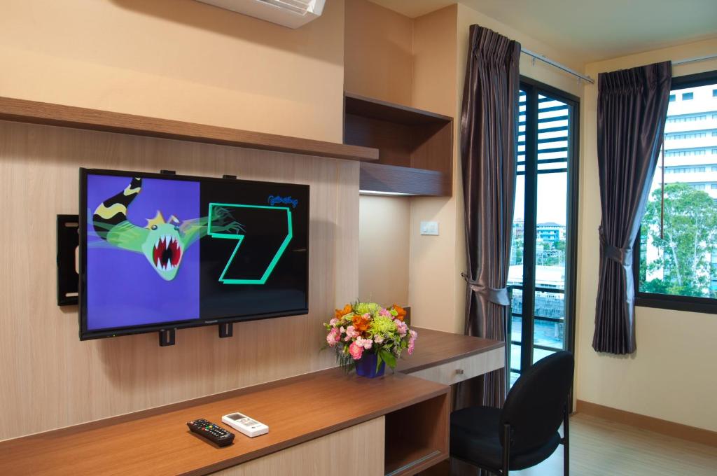 TV a/nebo společenská místnost v ubytování VC Residence - Chon Buri