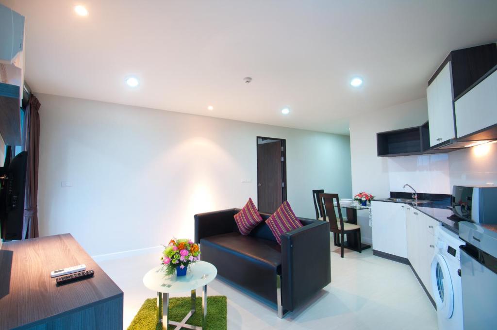 Kuchyň nebo kuchyňský kout v ubytování VC Residence - Chon Buri