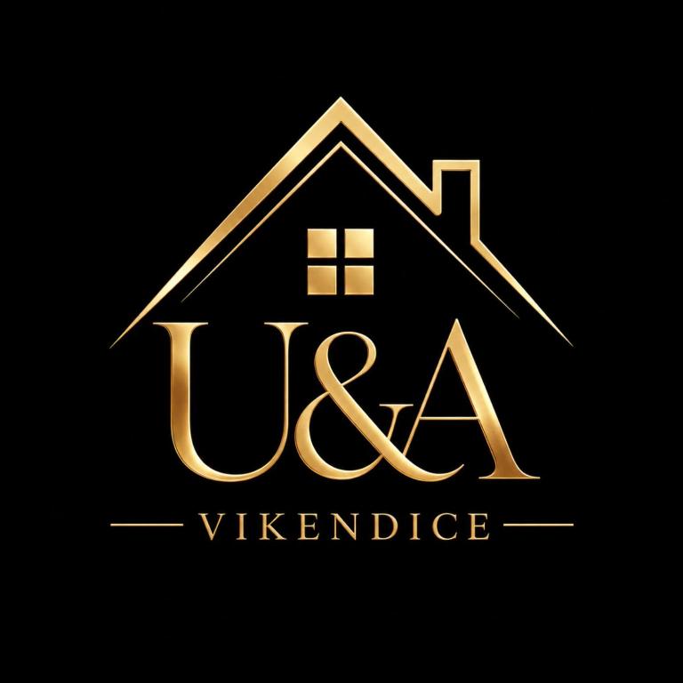 a logo for a home with a house at Vikendice Una i Andrea in Bileća