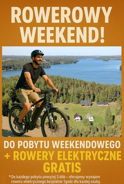 a man is riding a bike on a flyer at Źródło Raduni in Stężyca