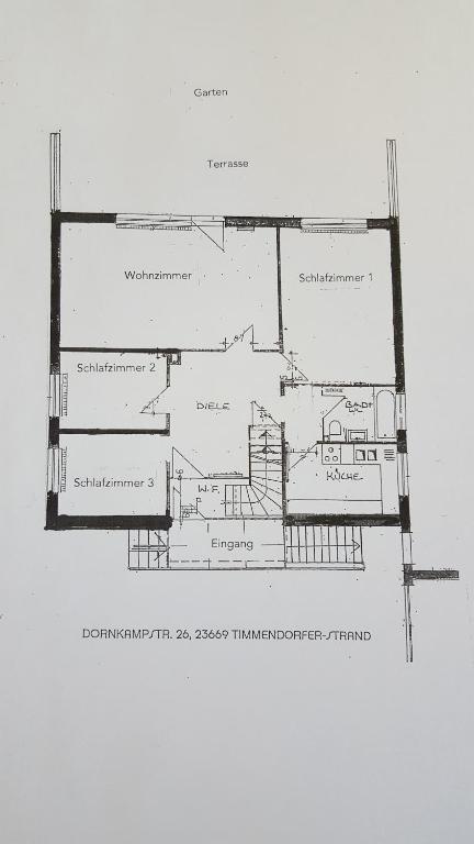 Půdorys ubytování FeWo Machedanz zentrumsnah & ruhig Timmendorfer Strand