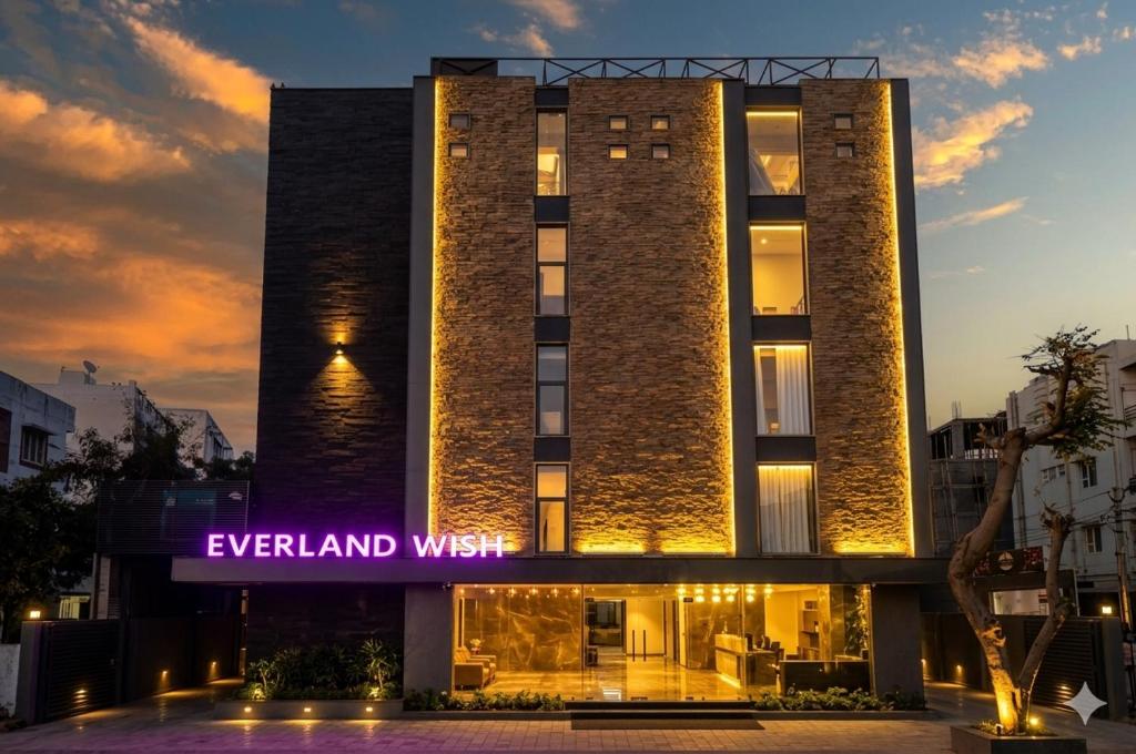 a building with a sign that reads everywhereland west at Hotel Everland Wish in Jaipur