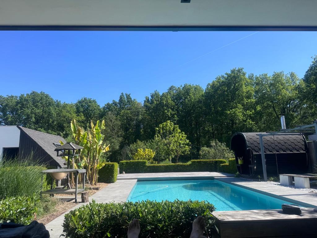 a swimming pool in the backyard of a house at logies 2460 in Kasterlee
