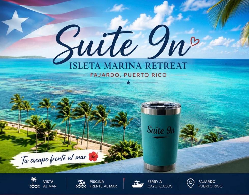 a flyer for a resort with a view of the ocean at Private Island Oceanview Condo in Fajardo