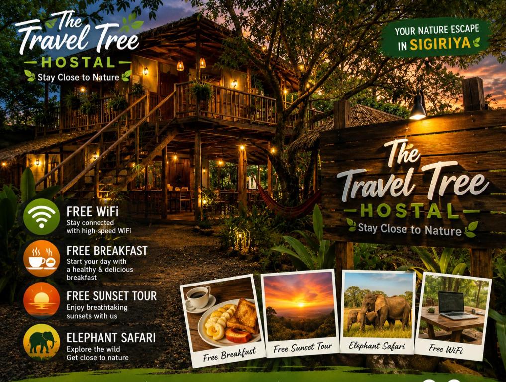 a flyer for the travel tree hostel at The Travel Tree Hostel in Sigiriya