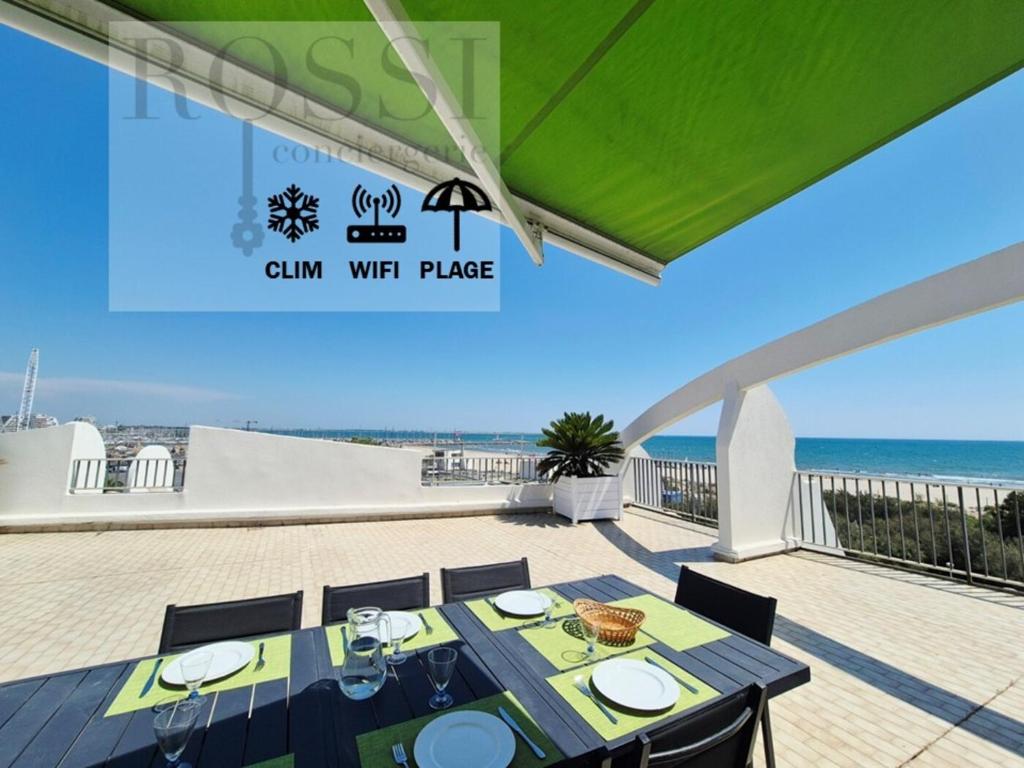 Rooftop sur la plage, Clim et Wifi fibre - ROSSIconciergerie - Linge inclus