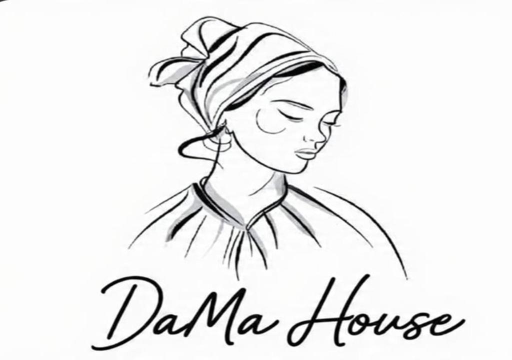 a drawing of a woman with the words dana house at DaMaHouse in Monastir