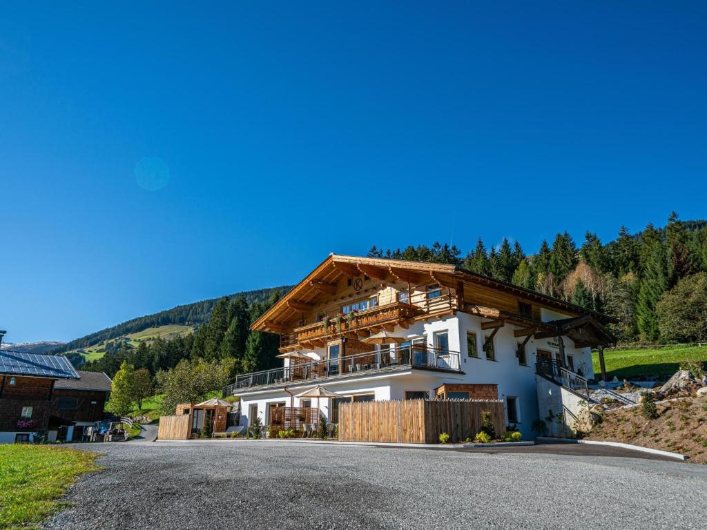 a house on the side of a road at Premium XL in Hollersbach im Pinzgau