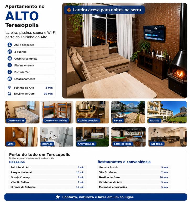 a screenshot of a catalogue of a furniture store at Apartamento com Lareira a 5 Min da Feirinha do Alto - Piscina e Sauna in Teresópolis