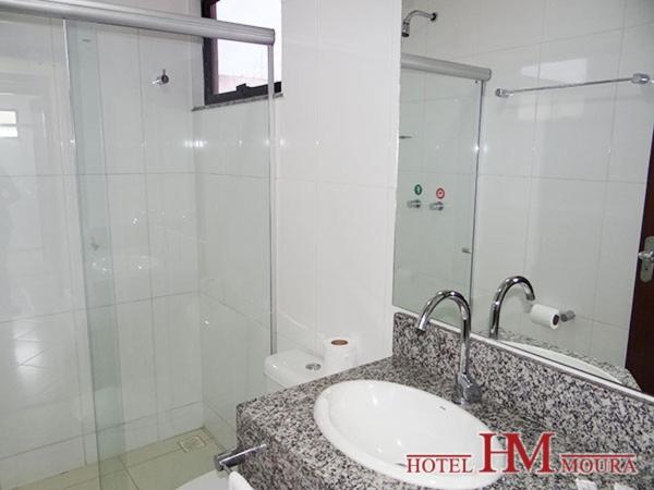 Koupelna v ubytování Hotel Moura