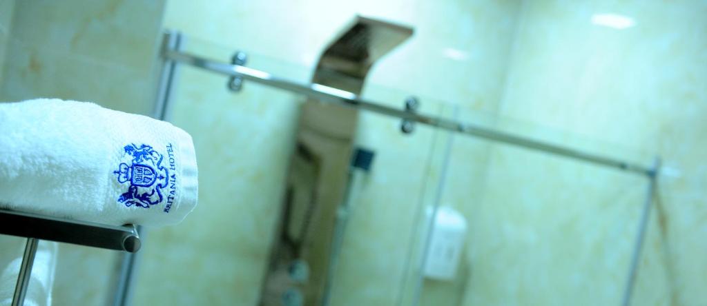 Koupelna v ubytování Hotel Britania