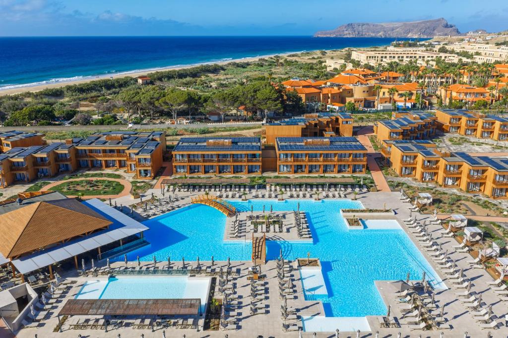 an aerial view of the hotel and the beach at Pestana Dunas All Inclusive in Porto Santo